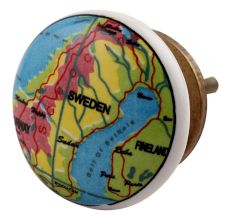 Sweden Map Ceramic Cabinet Knob Online